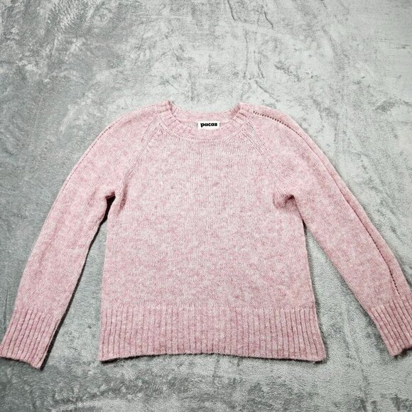 Pacas Sweater Womens Small Pink Baby Alpaca Wool Blend Lightweight Soft Pullover - Picture 1 of 7